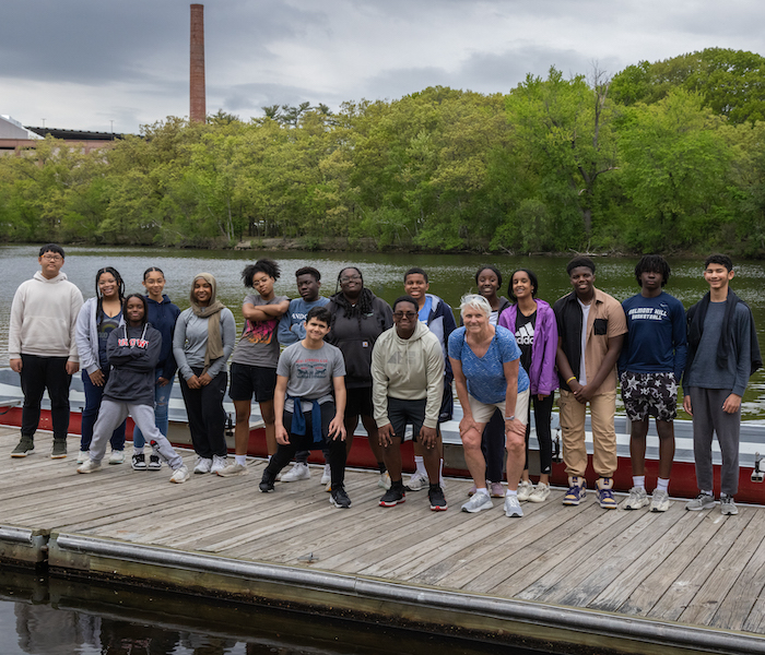 Beacon Academy students rowing