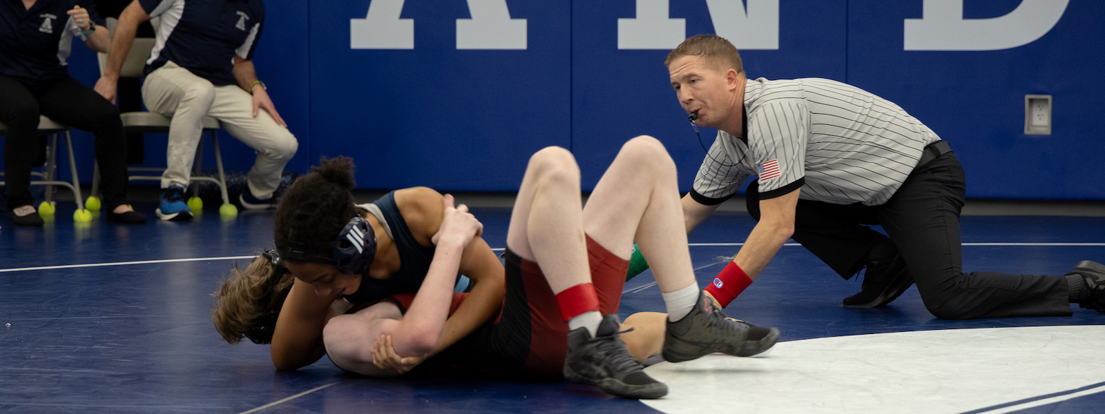 Beacon Academy alumni wrestling at independent school